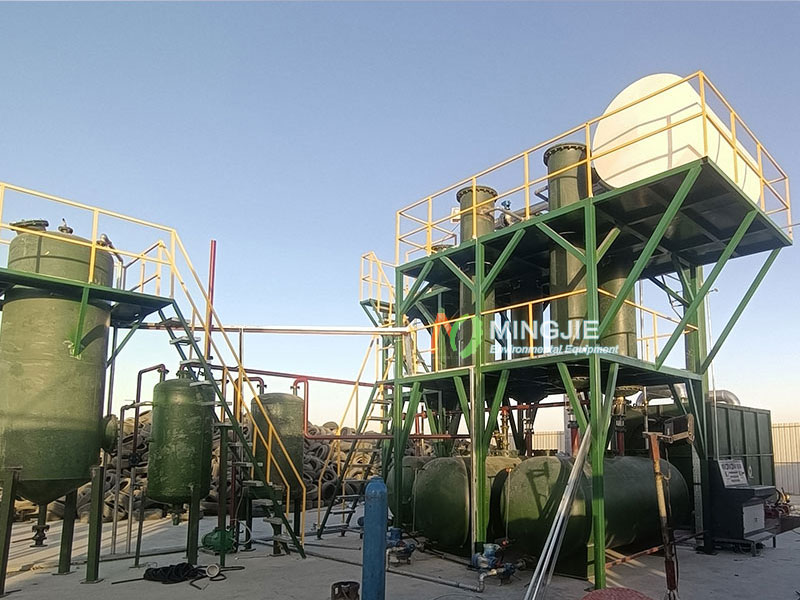 Tyre to Diesel Recycling Plant 2 Tire Pyrolysis Oil Distillation Plant for Sale to Iraq