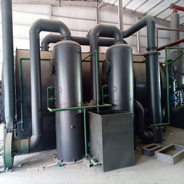 Tire Pyrolysis Machine for Waste Recycling Solution 3 Flue Condenser