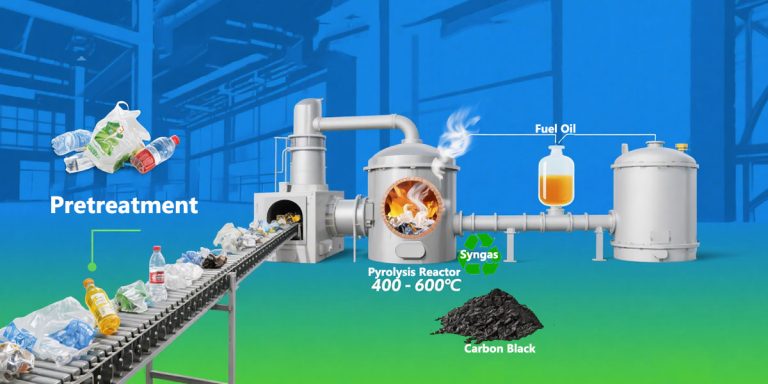 Waste Plastic Pyrolysis Chemical Recycling