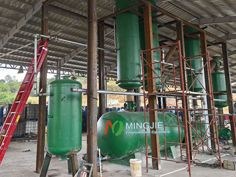 Pyrolysis Plastic Recycling Plant Installation in Philippines 7 Condensation System