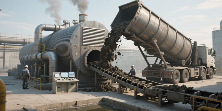 Sludge Treatment and Disposal by Pyrolysis Plant