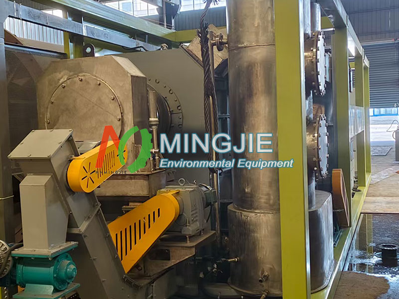 MJT-100 Small Scale Biochar Production Equipmet for Sale to Chile 6 Small Charcoal Making Machine