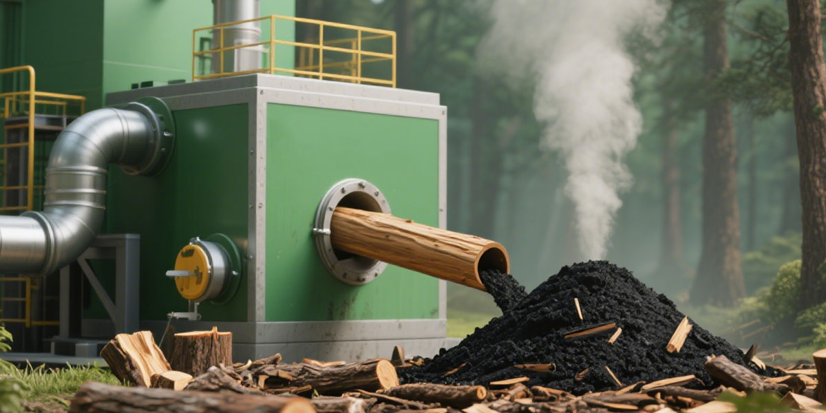 Wood Biochar Production From Forest Waste to Green Treasure