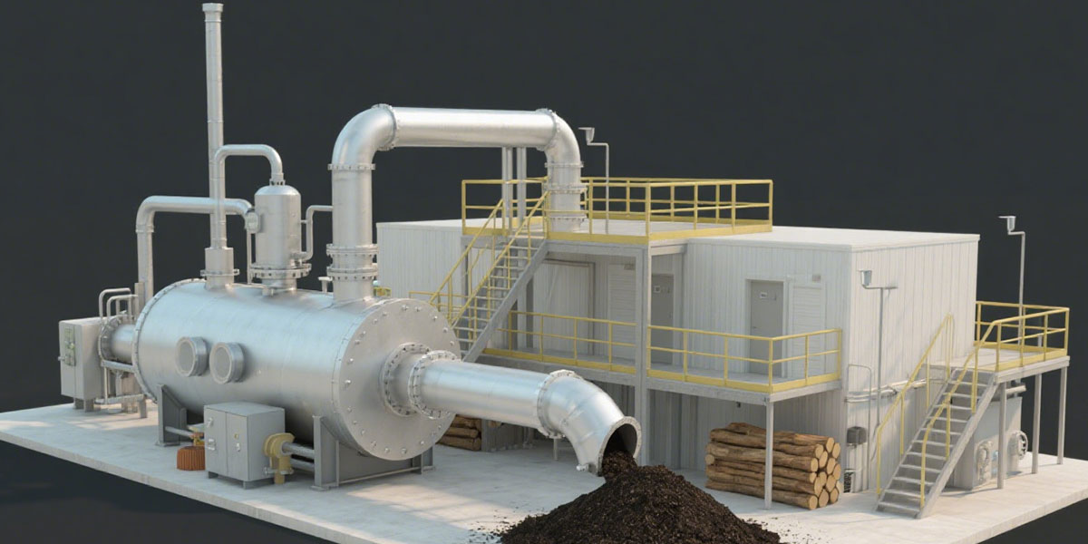 Wood Pyrolysis Plant for Biochar Making