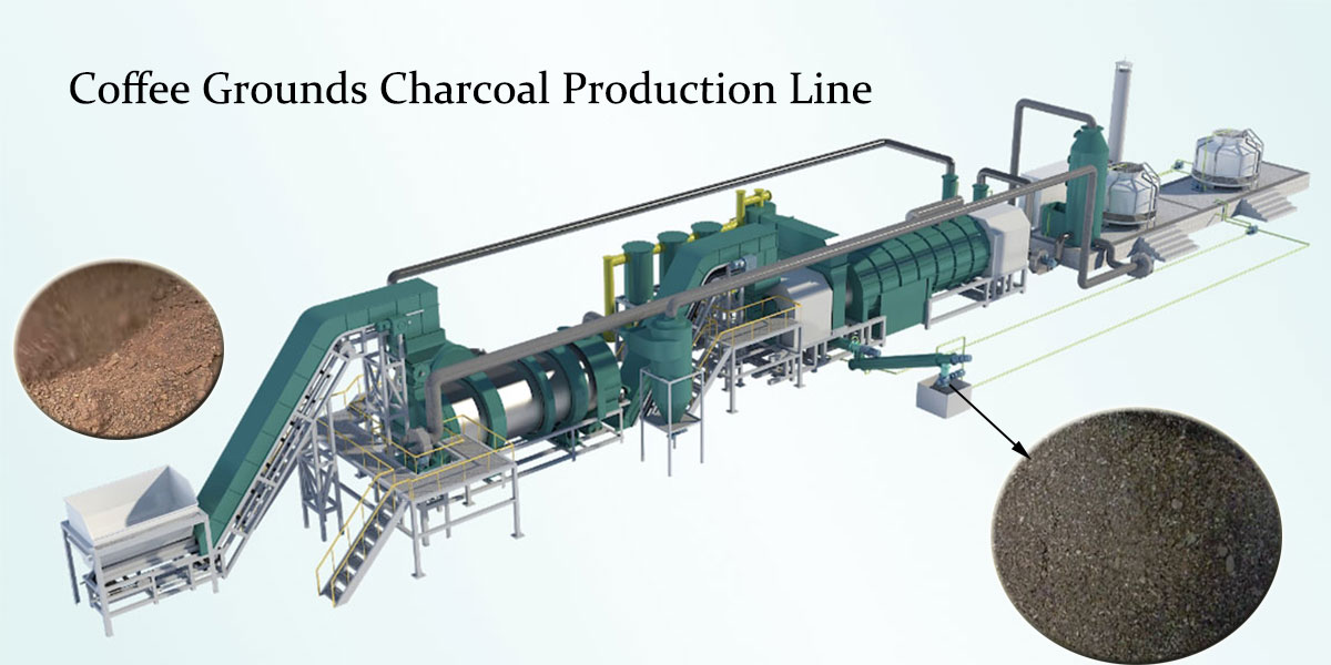 Coffee Grounds Charcoal Production Line
