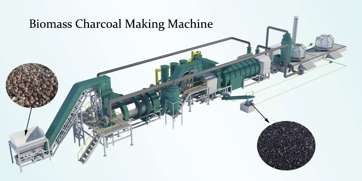 Nut Shell Charcoal Making Machine