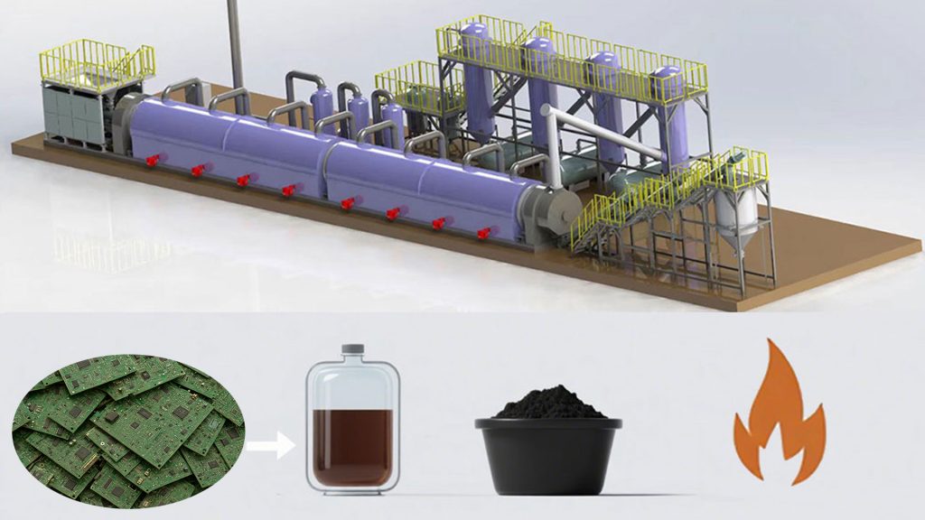 Continuous Pyrolysis Plant for PCB Recycling