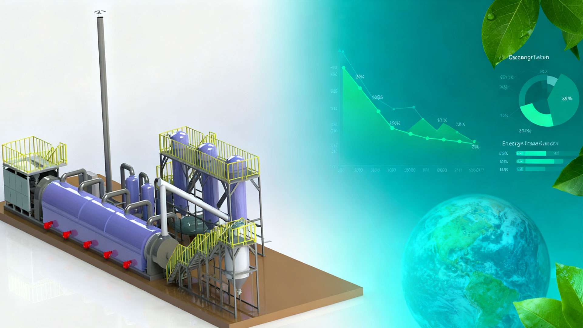 Pyrolysis for Solid Waste Treatment Reduces Carbon Footprint