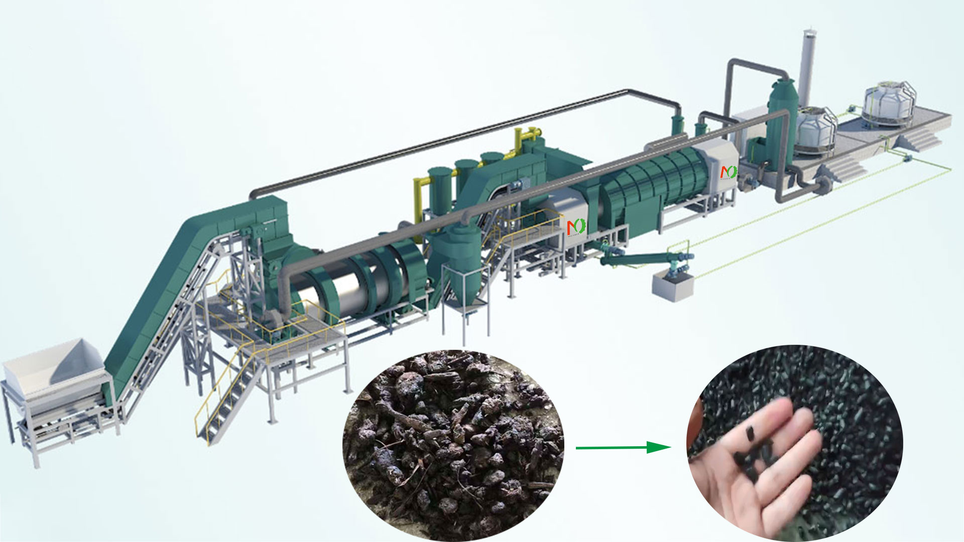 Animal Manure Biochar Production Plant