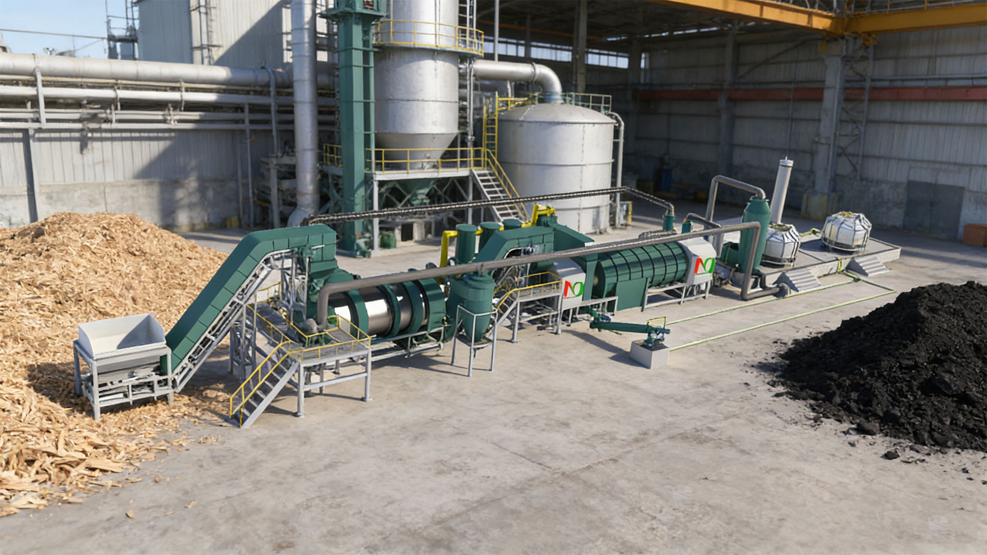 Make Biochar from Wood Chips