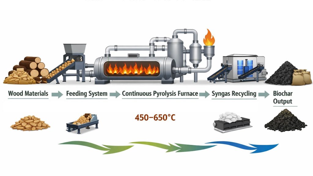 Wood Biochar Production Equipment 2 Wood Biochar Production Equipment
