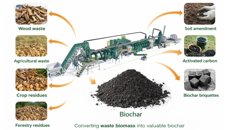 Biomass Carbonization Plant for Biochar Production