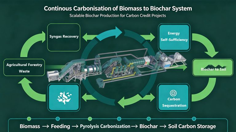 Continuous Carbonisation of Biomass to Biochar System