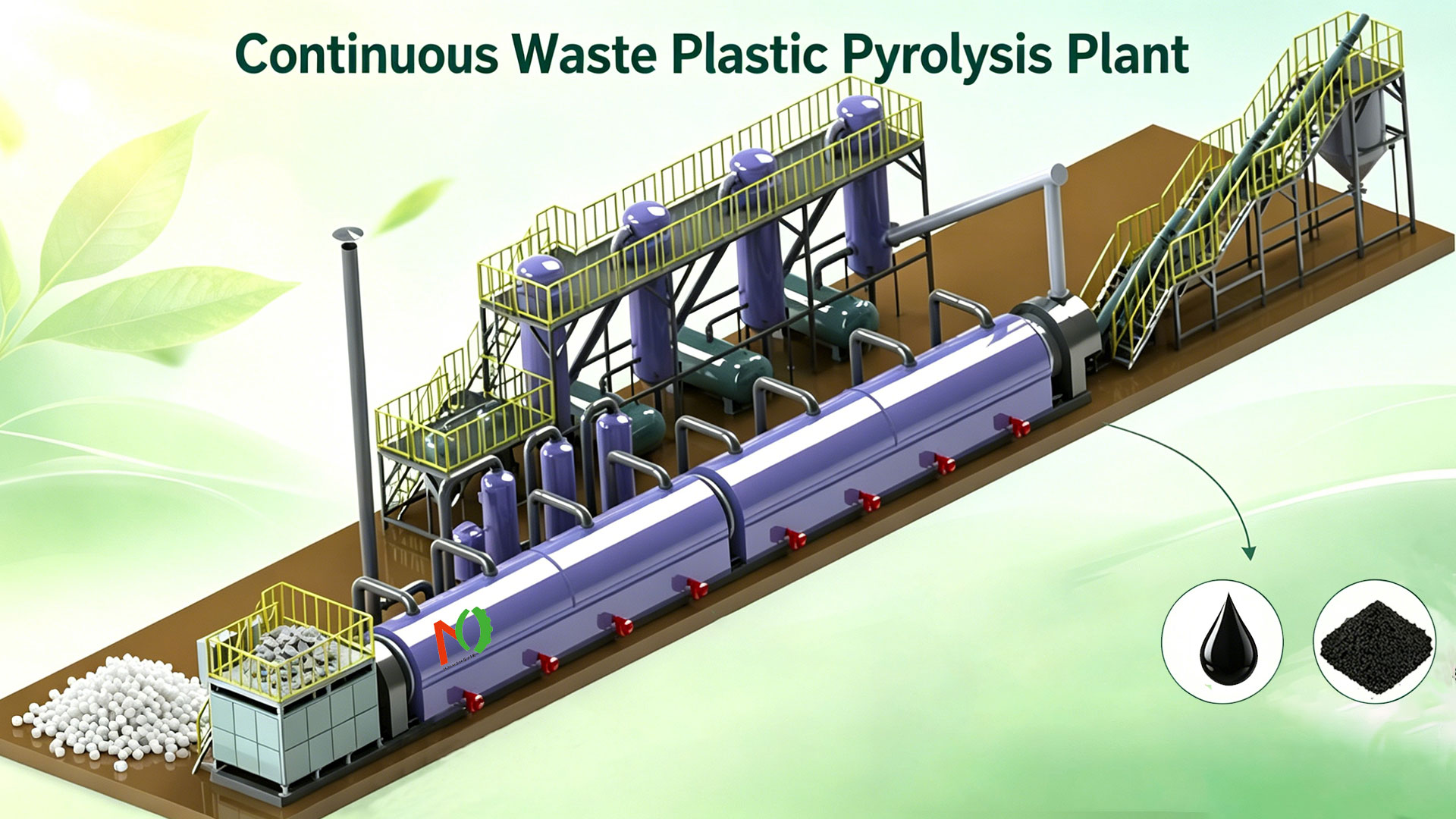 Continuous Waste Plastic Pyrolysis Plant