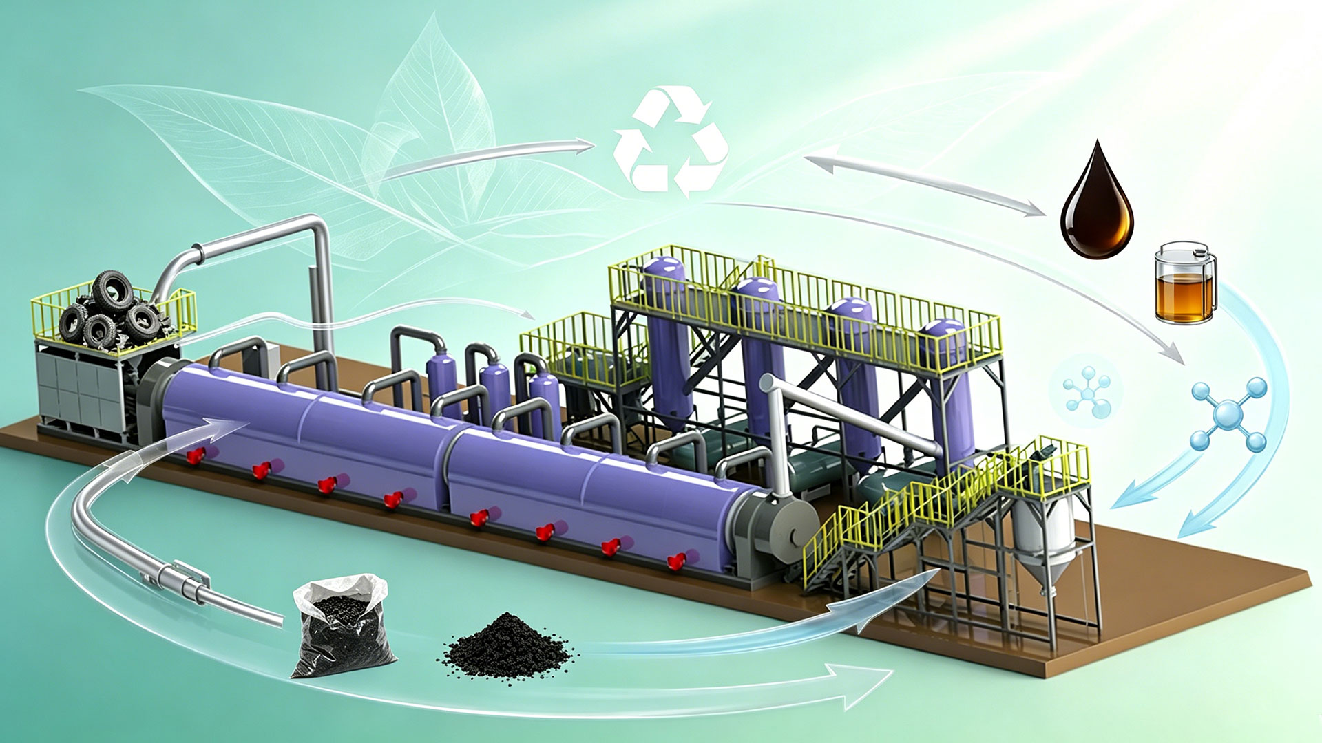 Fully Automatic Pyrolysis Plant for Tire to Oil Success