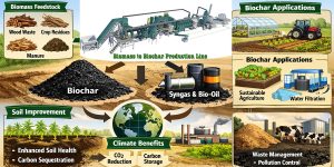 continuous biochar production plant