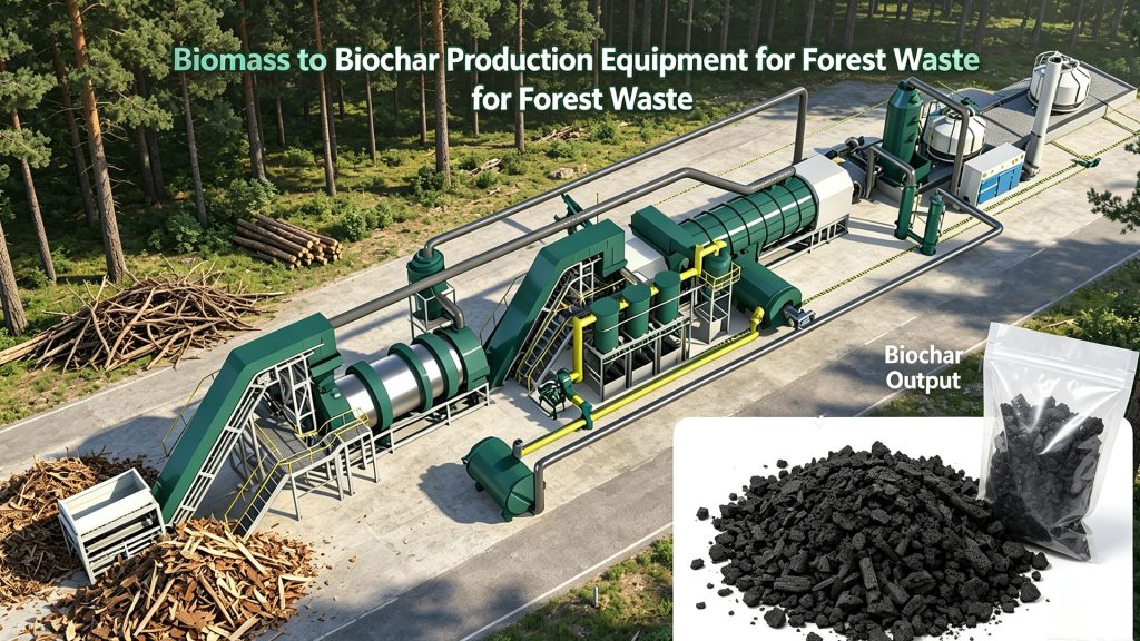 Pyrolysis of Forestry Biomass Waste Enables Biochar Carbon Removal 1 Biomass to Biochar Production Equipment Empowers Sustainable Forest Management