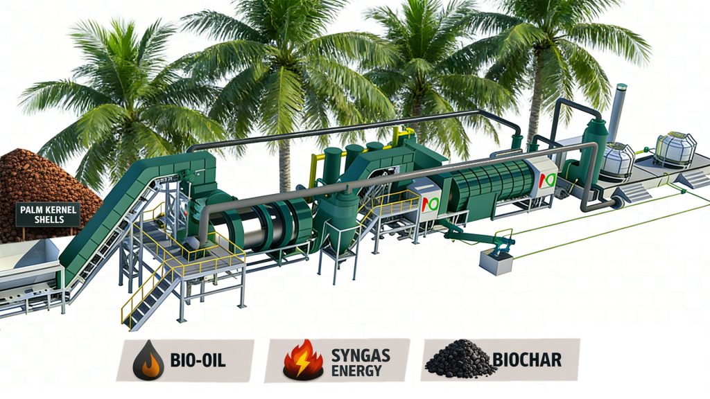 Technical Superiority of the Continuous Biochar Production Plant
