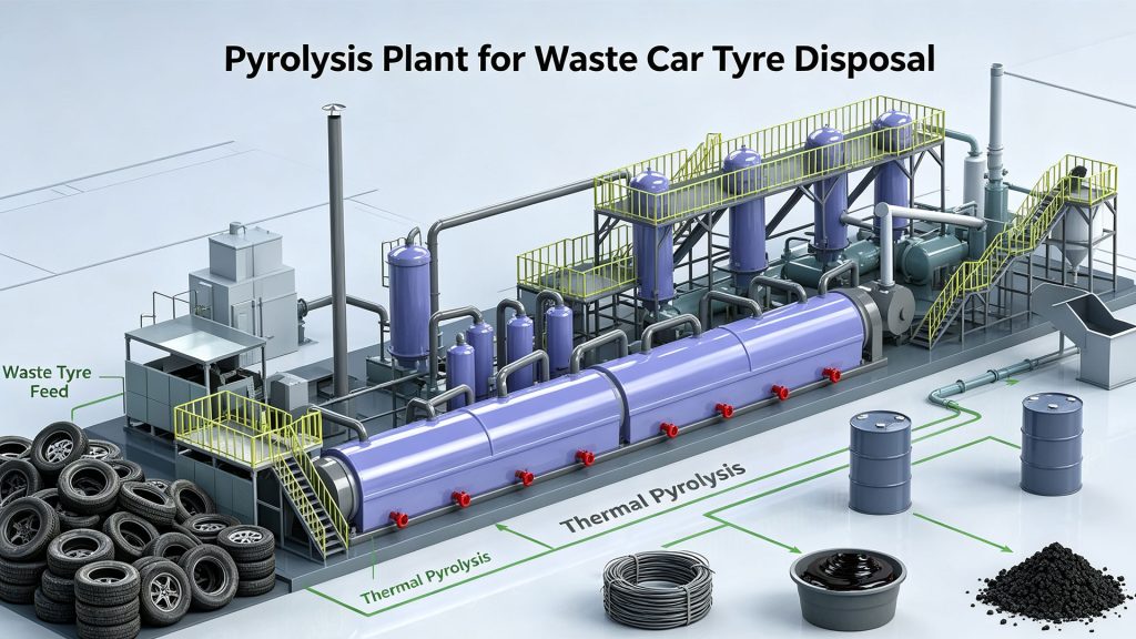 Pyrolysis Plant for Waste Car Tyre Disposal