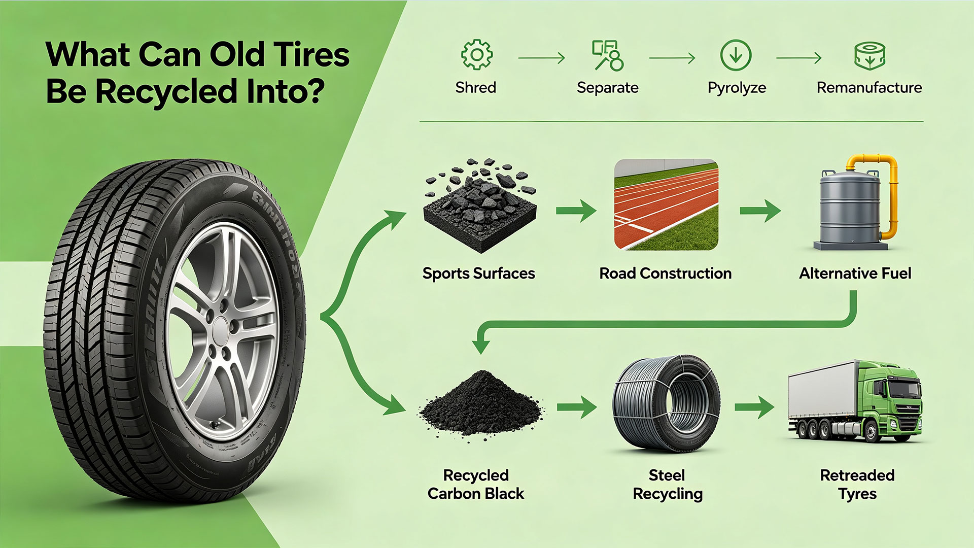 What Can Old Tires Be Recycled Into