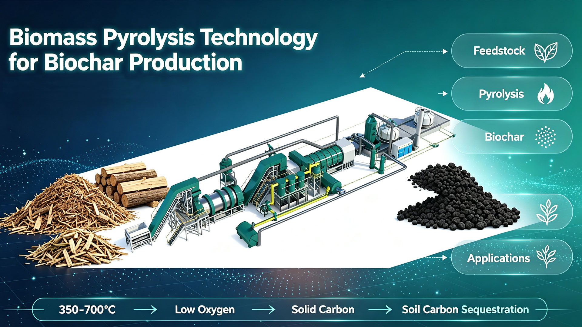Biomass Pyrolysis Technology for Biochar Production