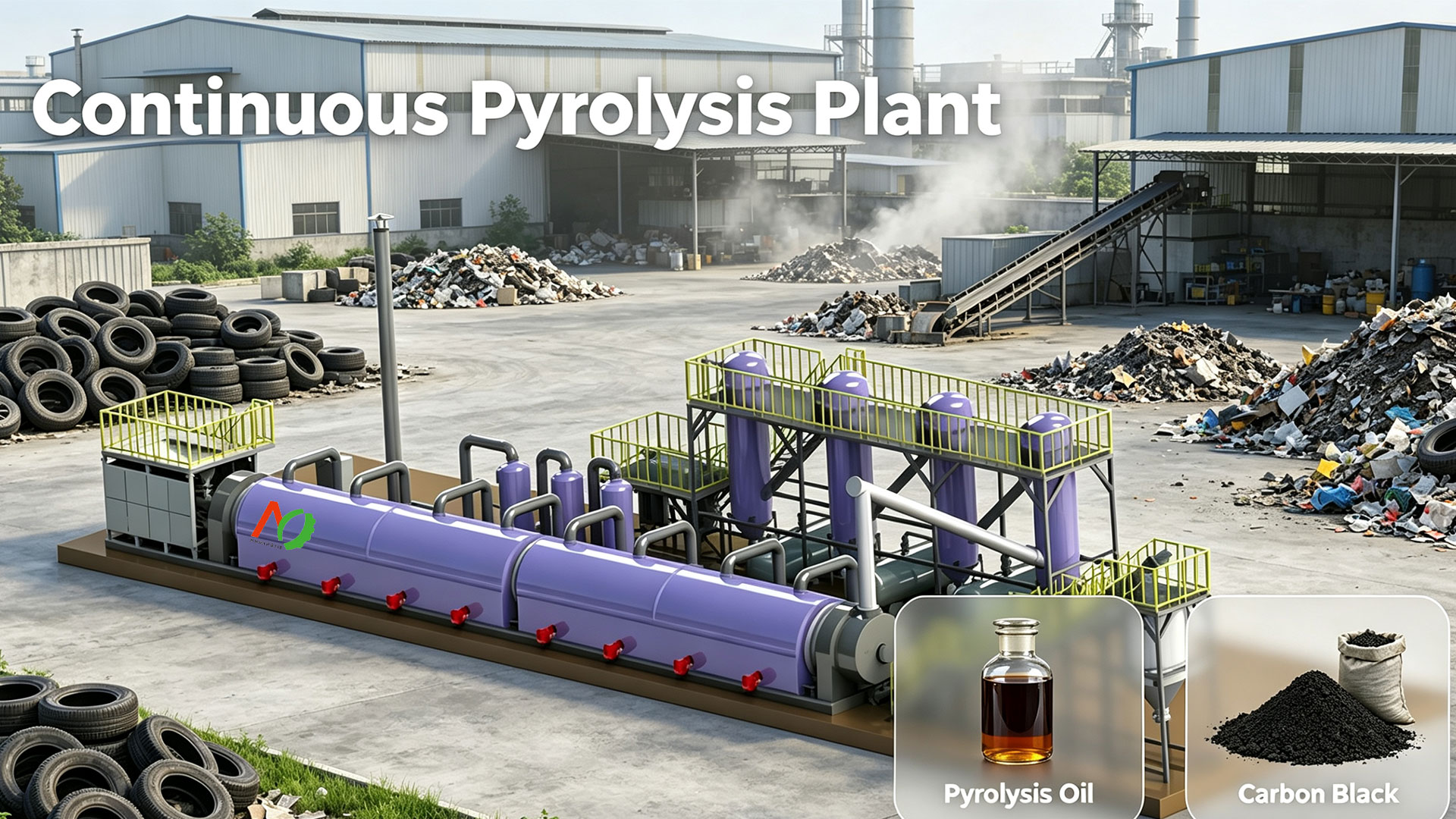 Continuous Pyrolysis Plants Promote Solid Waste to Circular Economy