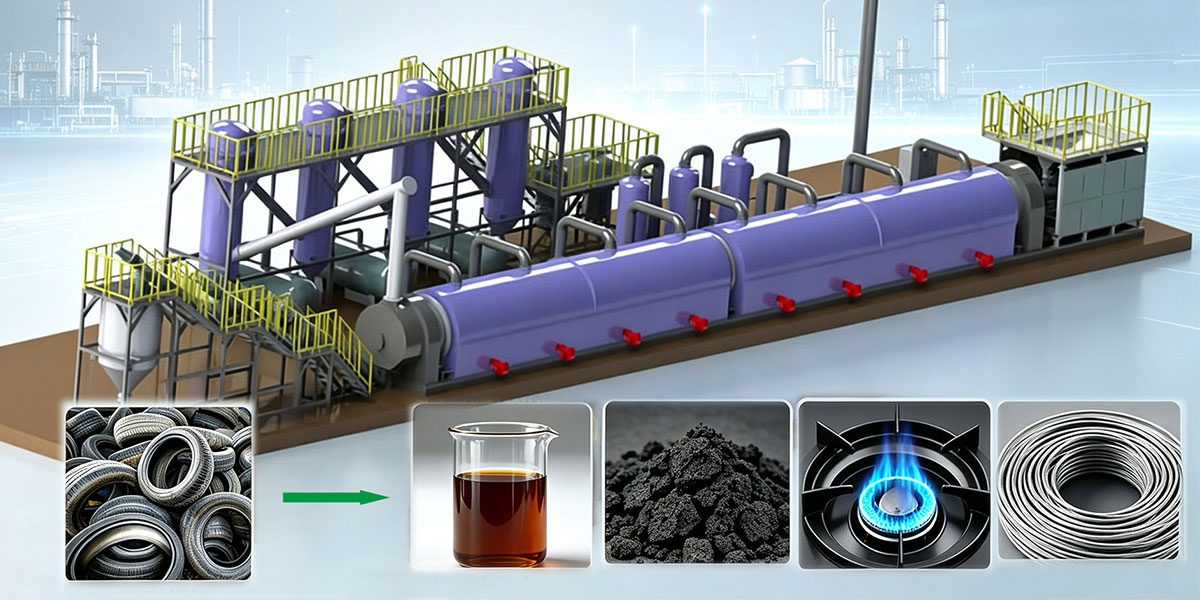 How to Achieve Tire to Tire Circular Economy? 3 Continuous Waste Tire Pyrolysis Plant
