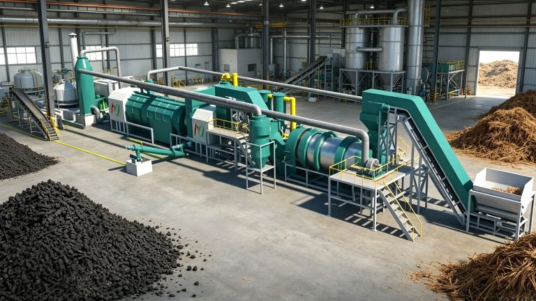How to Produce Biochar from Palm Fiber Waste