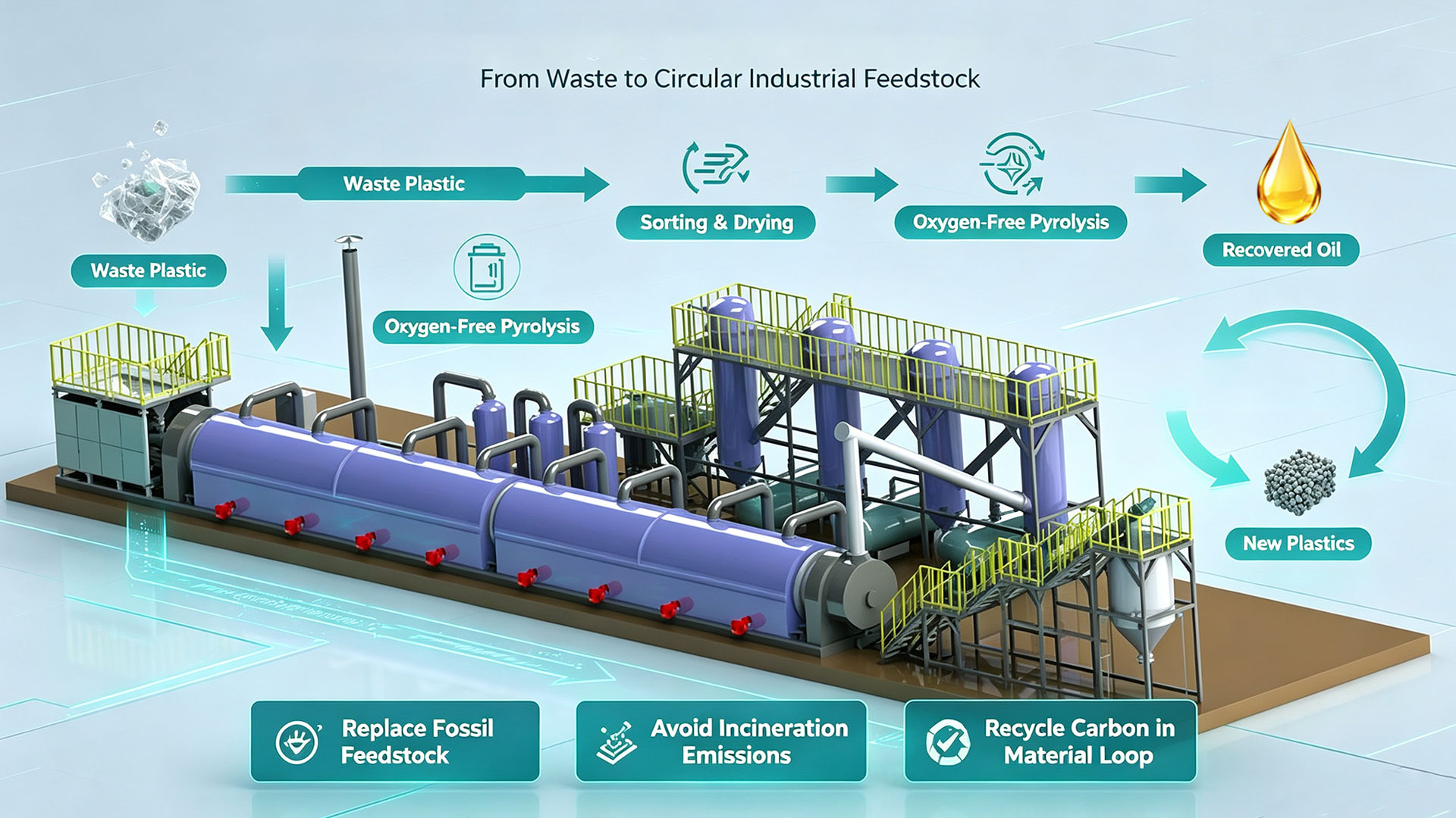 Waste Plastic Recycling Pyrolysis