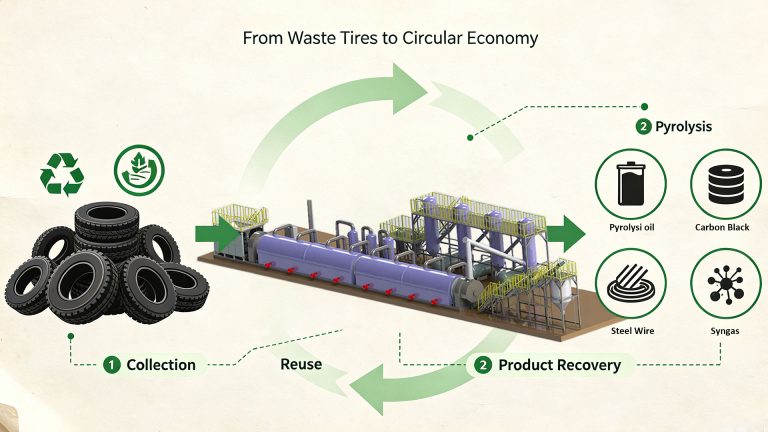 Waste Tire Recycling Pyrolysis Plant
