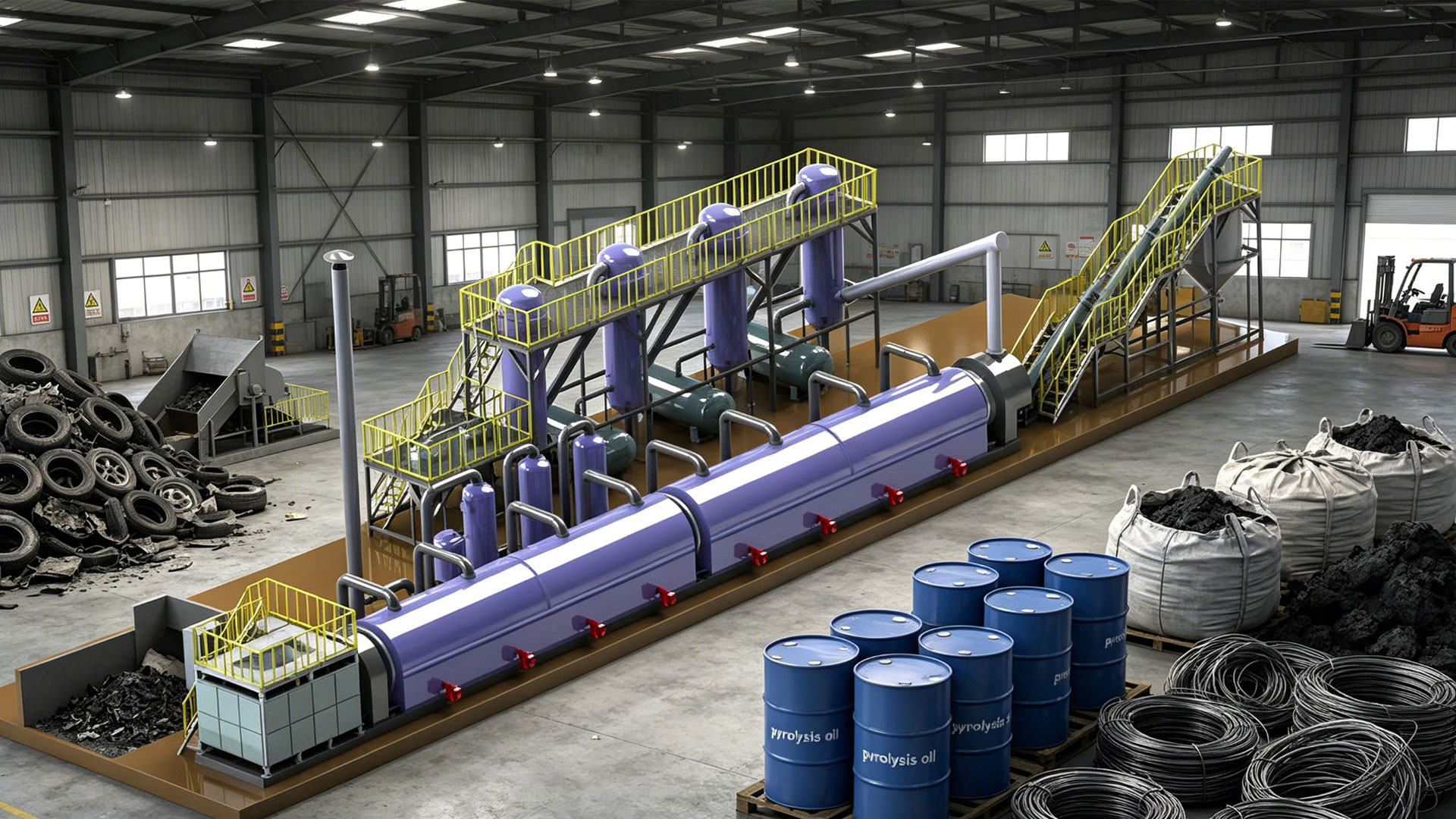 Waste Tyre Pyrolysis Recycling Industry