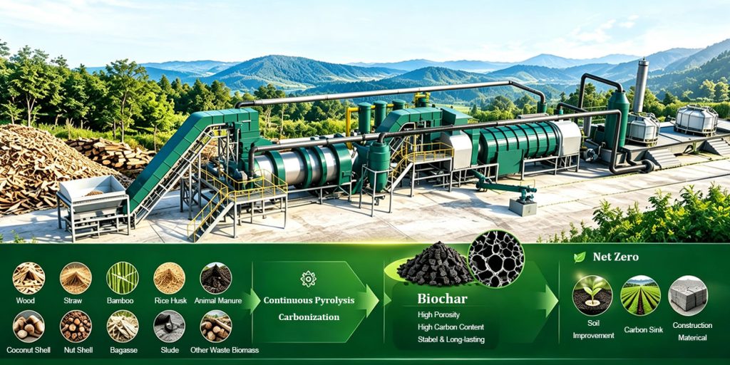 Exhibit at IFAT Brasil & Africa 2027: Advanced Environmental Technology for Waste Treatment 3 Biochar Production Plant