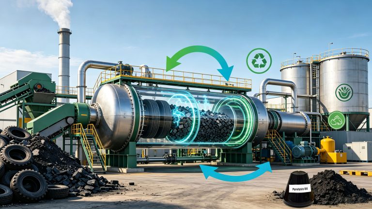 Waste Tires to Oil Recycling Pyrolysis Plant Drives the Circular Economy